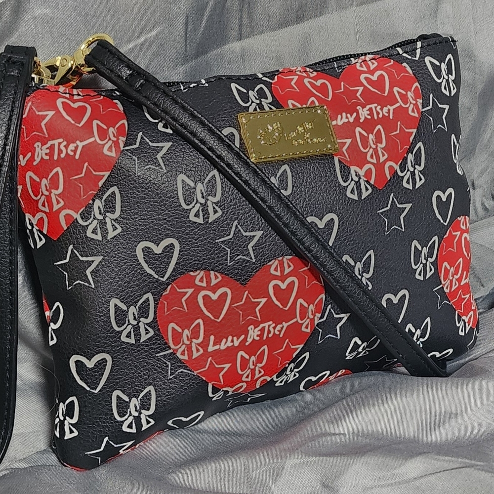 Luv Betsey By Betsey Johnson Red And Black Small Crossbody With Removable Straps
